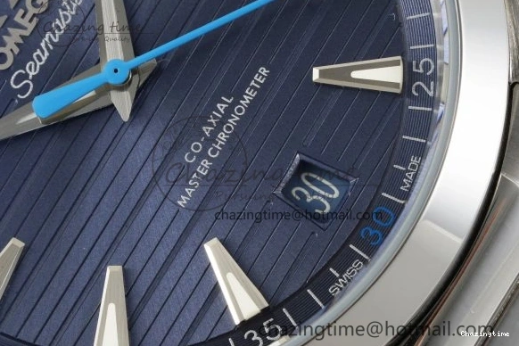 0314 FreshLook Aqua Terra 150M SS JQK 1:1 Best Edition Blue Dial Blue Hand on SS Bracelet A 7831